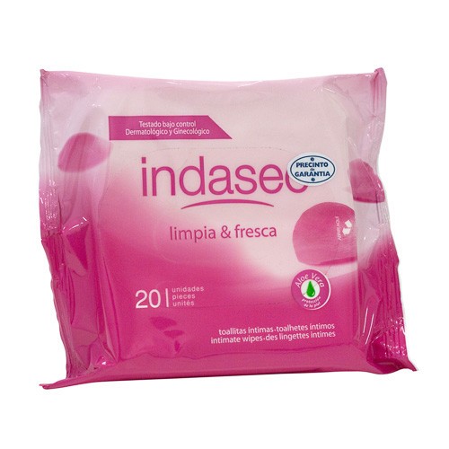Indasec toallitas higiene intima 20 uds Imagen de Indasec toallitas higiene intima 20 uds