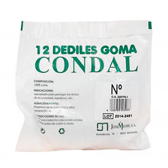 Dedil condal goma n7 pulgar 12uds Imagen de Dedil condal goma n7 pulgar 12uds