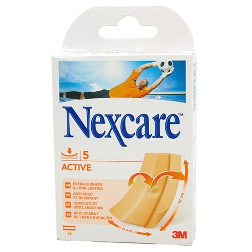 NEXCARE ACTIVE STRIP S 5 TIRAS 10X6 CM. Imagen de NEXCARE ACTIVE STRIP S 5 TIRAS 10X6 CM.