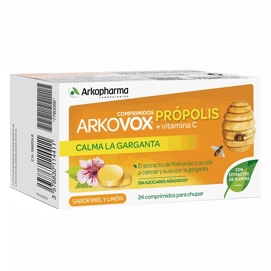 Arkovox propolis + vitamina c 24 comprimidos Imagen de Arkovox propolis + vitamina c 24 comprimidos