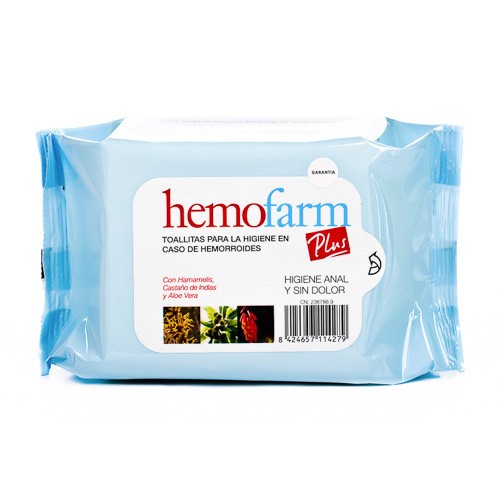 HEMOFARM PLUS TOALLITAS 40 UDS. Imagen de HEMOFARM PLUS TOALLITAS 40 UDS.