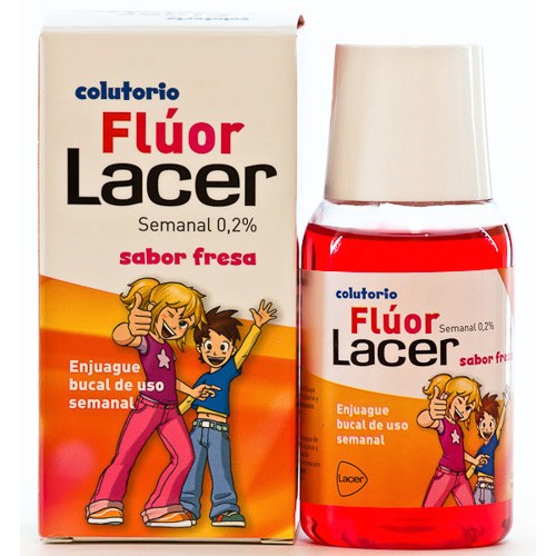 Lacer Colutorio Fluor Fresa 0,2 100ml Imagen de Lacer Colutorio Fluor Fresa 0,2 100ml