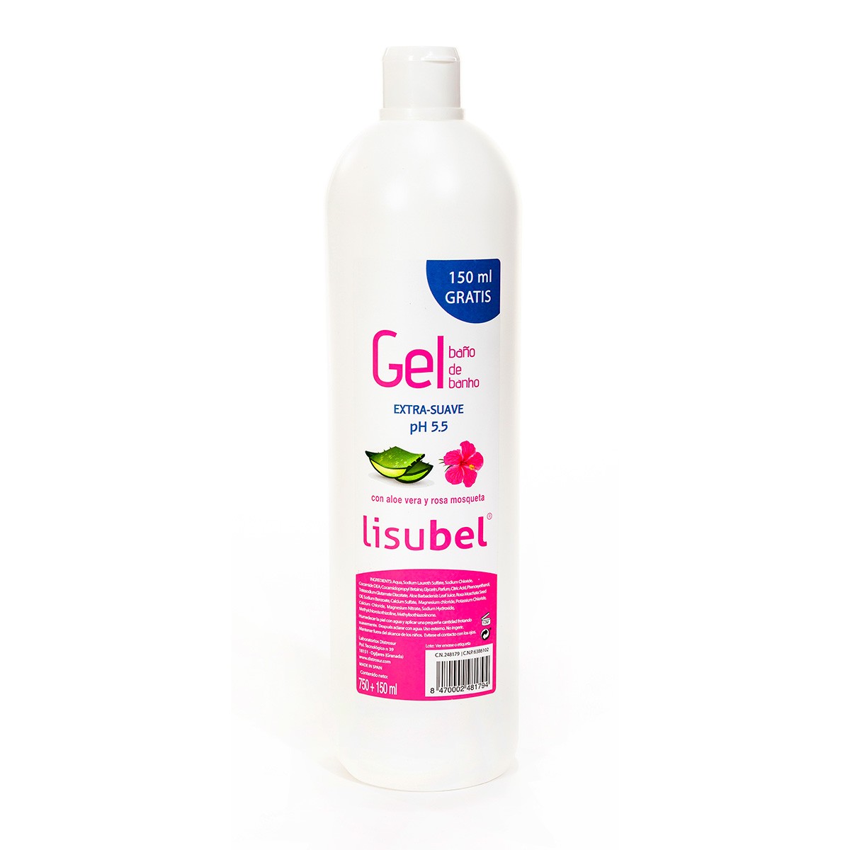 Gel de ducha lisubel extrasuave 900ml Imagen de Gel de ducha lisubel extrasuave 900ml
