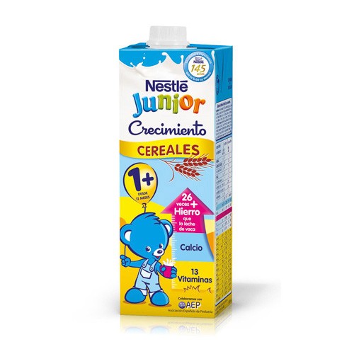 Nestlé Junior Crecimiento cereales a partir de 1 año 1 litro Imagen de Nestlé Junior Crecimiento cereales a partir de 1 año 1 litro
