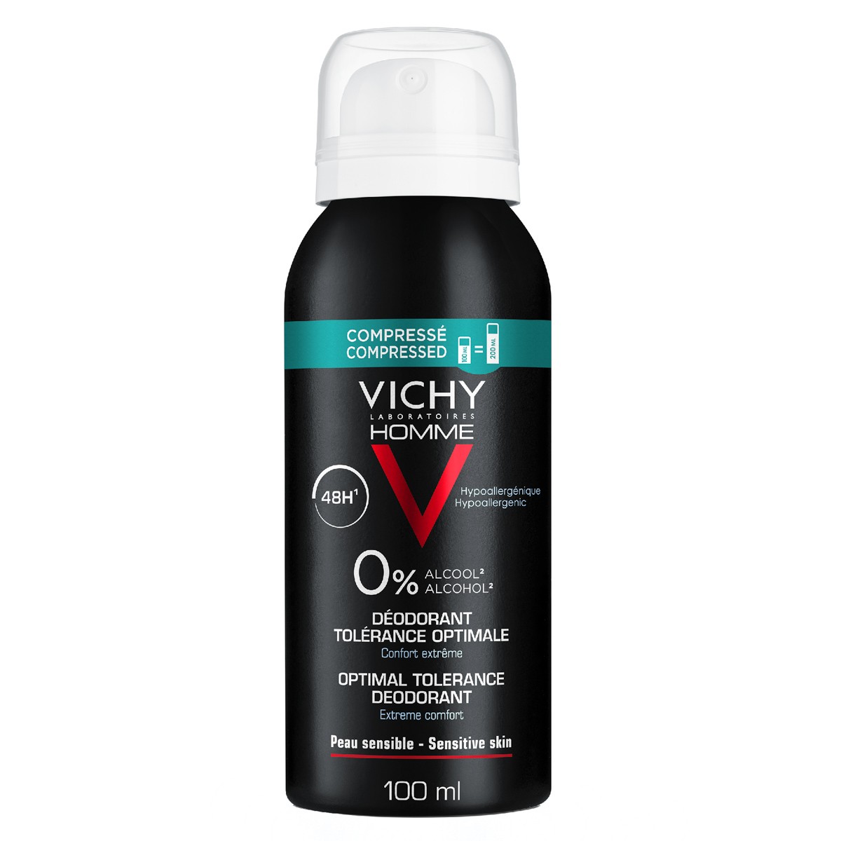 Vichy Homme Desodorante spray sensitive 100ml Imagen de Vichy Homme Desodorante spray sensitive 100ml
