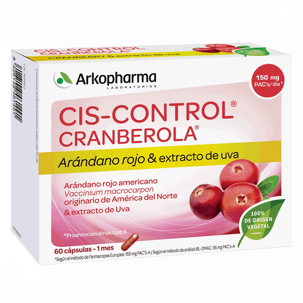 Arkopharma Cranberola Cis-Control arándano rojo 60 cápsulas Imagen de Arkopharma Cranberola Cis-Control arándano rojo 60 cápsulas