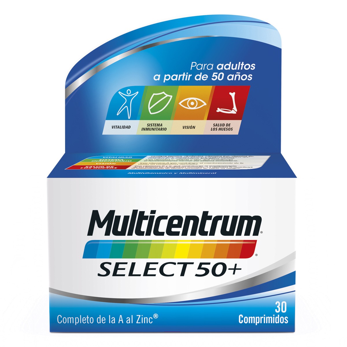 Multicentrum select 50+ 30 comprimidos Imagen de Multicentrum select 50+ 30 comprimidos