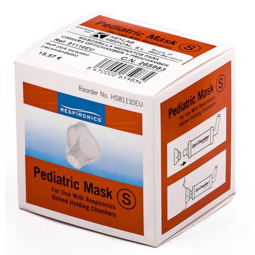 Prochamber mascarilla para inhalador pediatrica pqñ. Imagen de Prochamber mascarilla para inhalador pediatrica pqñ.