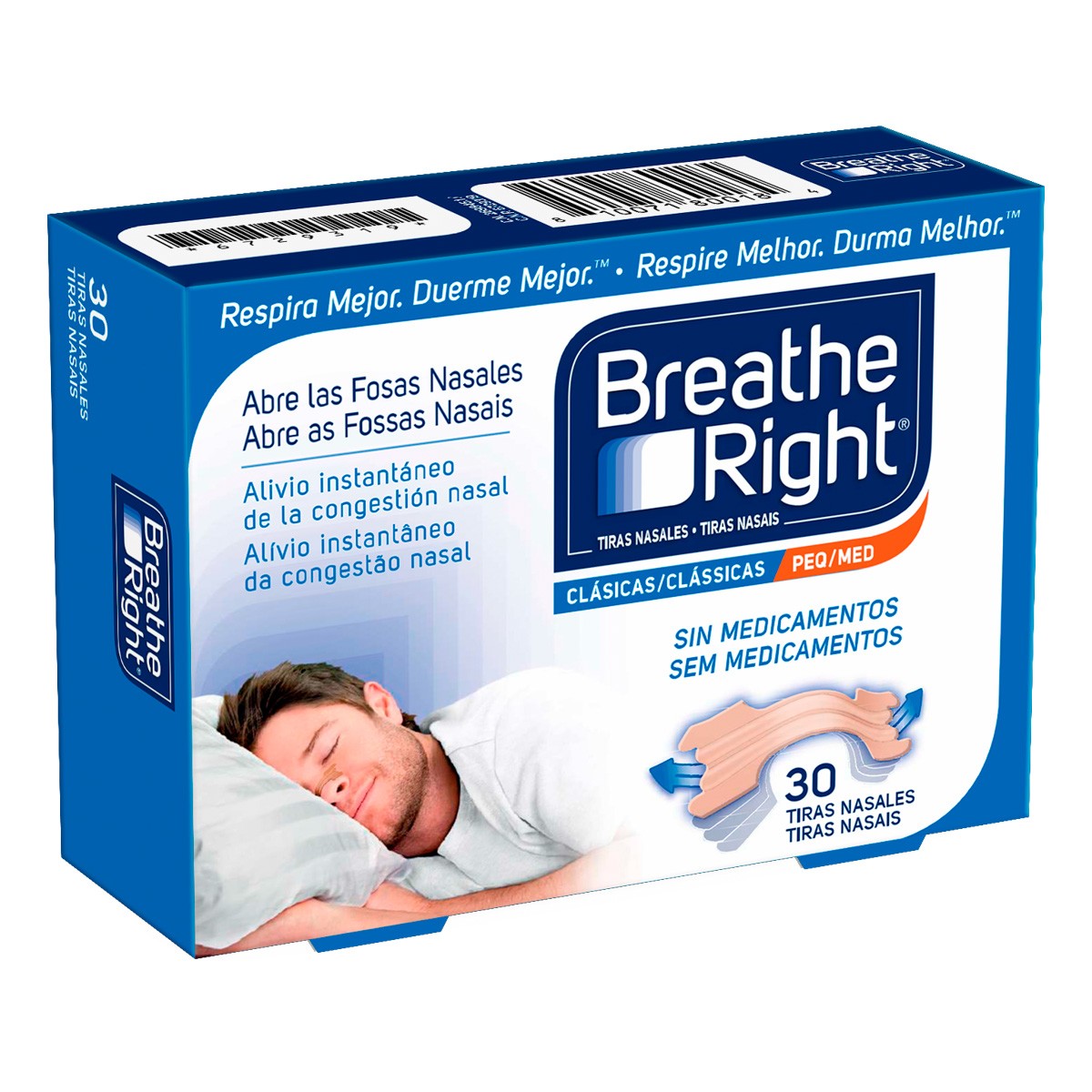 Breathe right tira nasal peq/med 30u Imagen de Breathe right tira nasal peq/med 30u