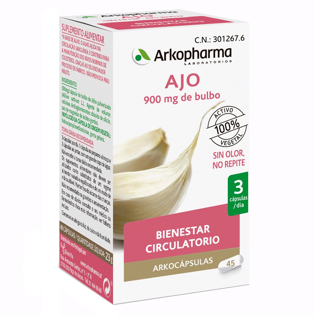 Arkopharma Arkocápsulas ajo 48 cápsulas Imagen de Arkopharma Arkocápsulas ajo 48 cápsulas