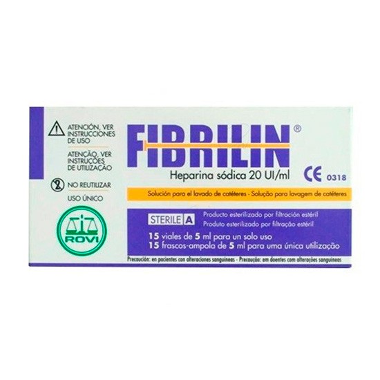 Fibrilin heparina sodica 15 viales x 5ml Imagen de Fibrilin heparina sodica 15 viales x 5ml