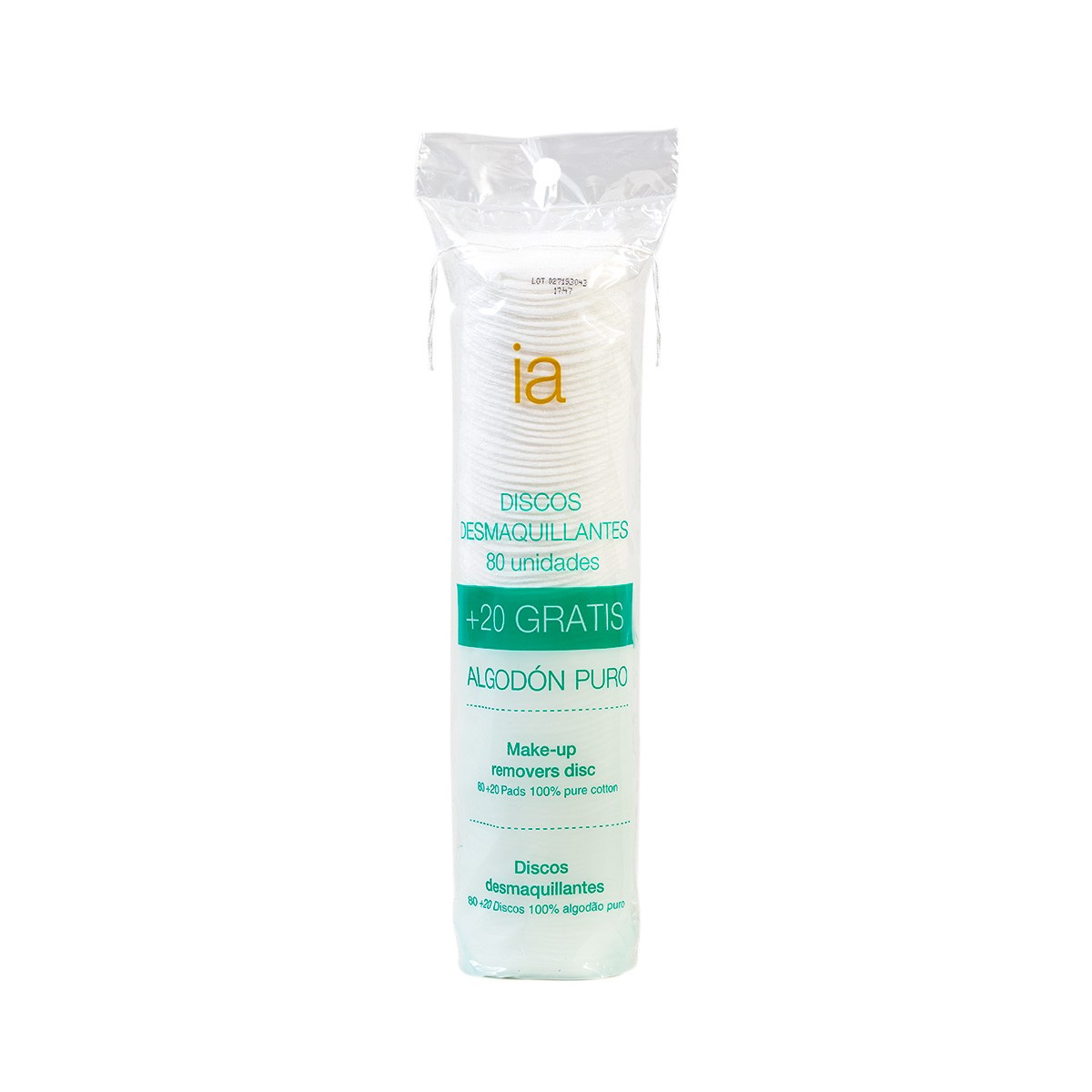 Interapothek discos desmaquillantes algodón 80uds Imagen de Interapothek discos desmaquillantes algodón 80uds