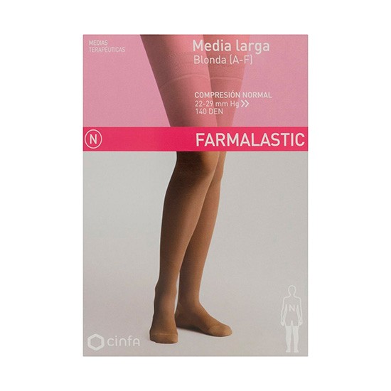 Imagen de Farmalastic Media Larga con Blonda Normal talla M capuchino