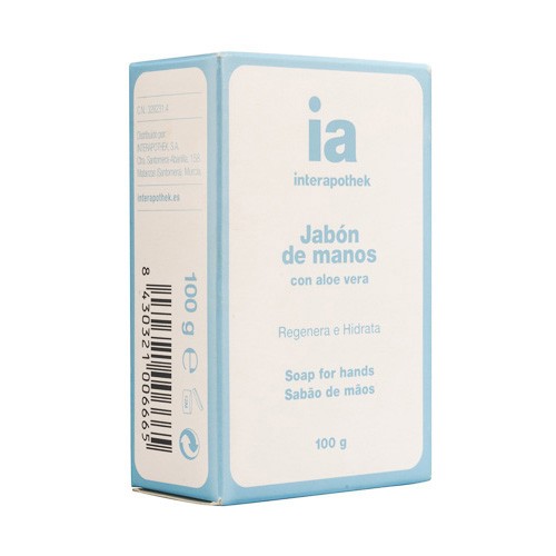 Interapothek jabón de manos aloe vera en pastilla 100g Imagen de Interapothek jabón de manos aloe vera en pastilla 100g