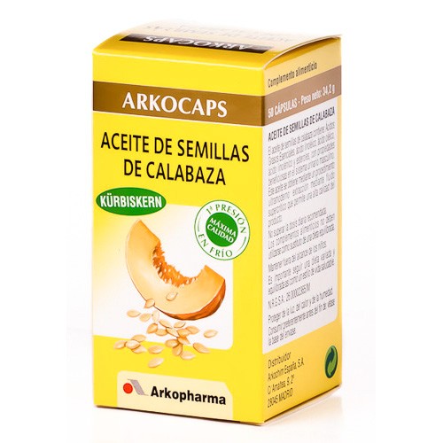 ARKOCAPSULAS ACEITE SEMILLA CALABAZA 50C Imagen de ARKOCAPSULAS ACEITE SEMILLA CALABAZA 50C