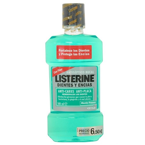 Listerine dientes y encías menta 500ml Imagen de Listerine dientes y encías menta 500ml