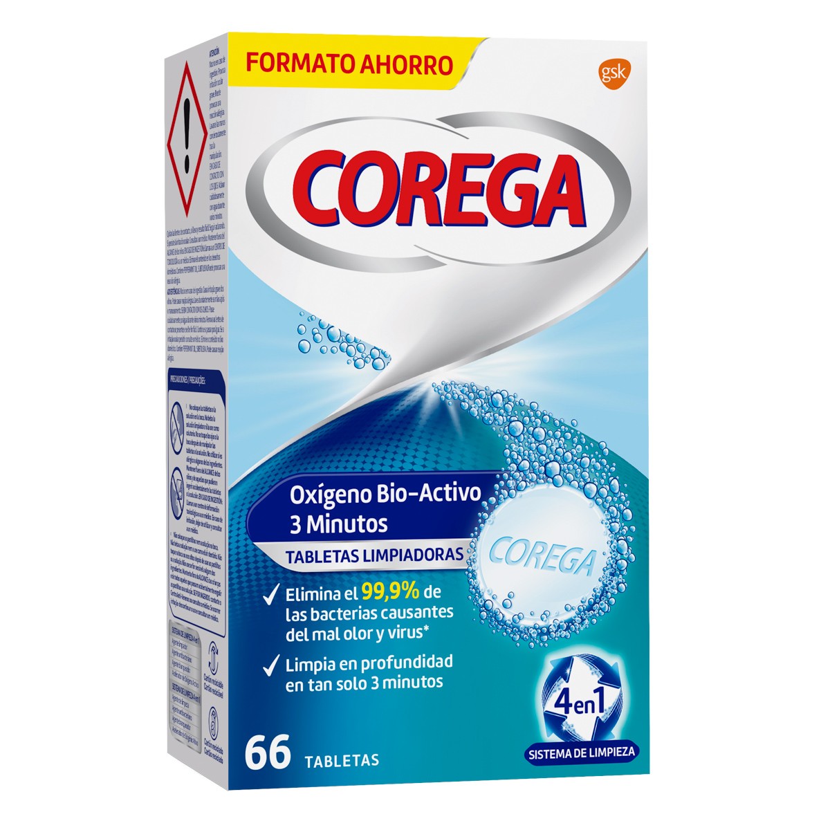 Corega 3 minutos 60 tabletas Imagen de Corega 3 minutos 60 tabletas