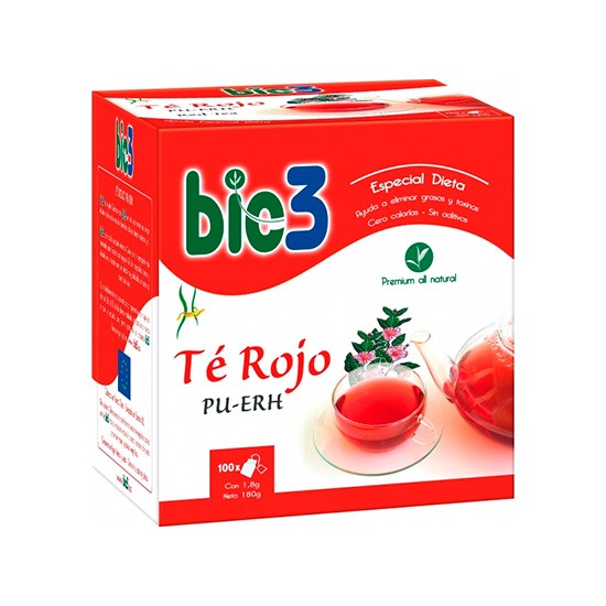Bie3 te rojo pu-erh ecológico 100 bolsitas Imagen de Bie3 te rojo pu-erh ecológico 100 bolsitas
