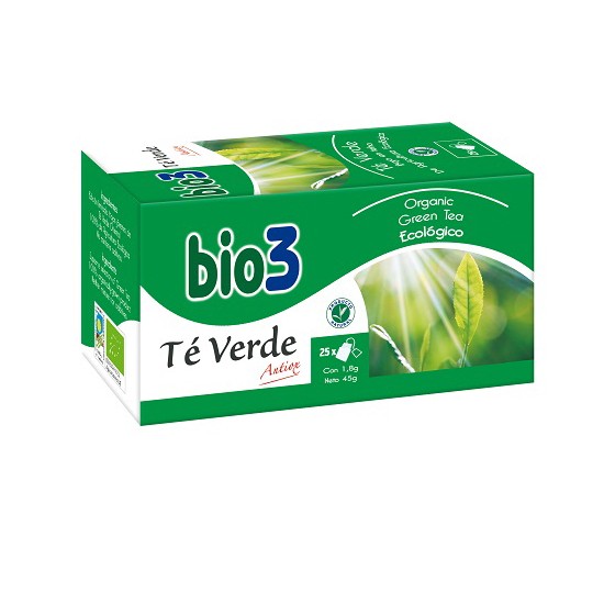 Bio3 té verde ecológico 25 bolsitas Imagen de Bio3 té verde ecológico 25 bolsitas