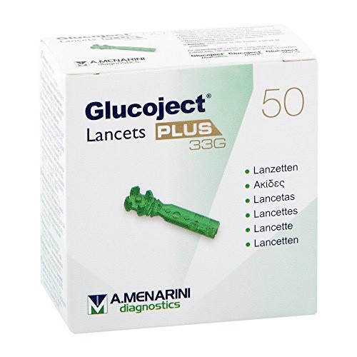 GLUCOJECT 50 LANCETS PLUS 33G MENARINI Imagen de GLUCOJECT 50 LANCETS PLUS 33G MENARINI
