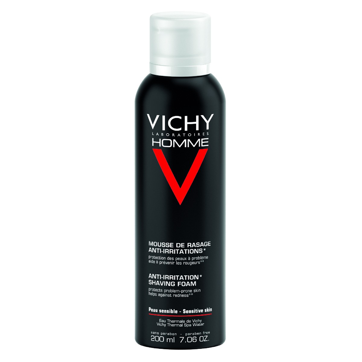 Vichy Homme espuma afeitar piel sensible 200ml Imagen de Vichy Homme espuma afeitar piel sensible 200ml