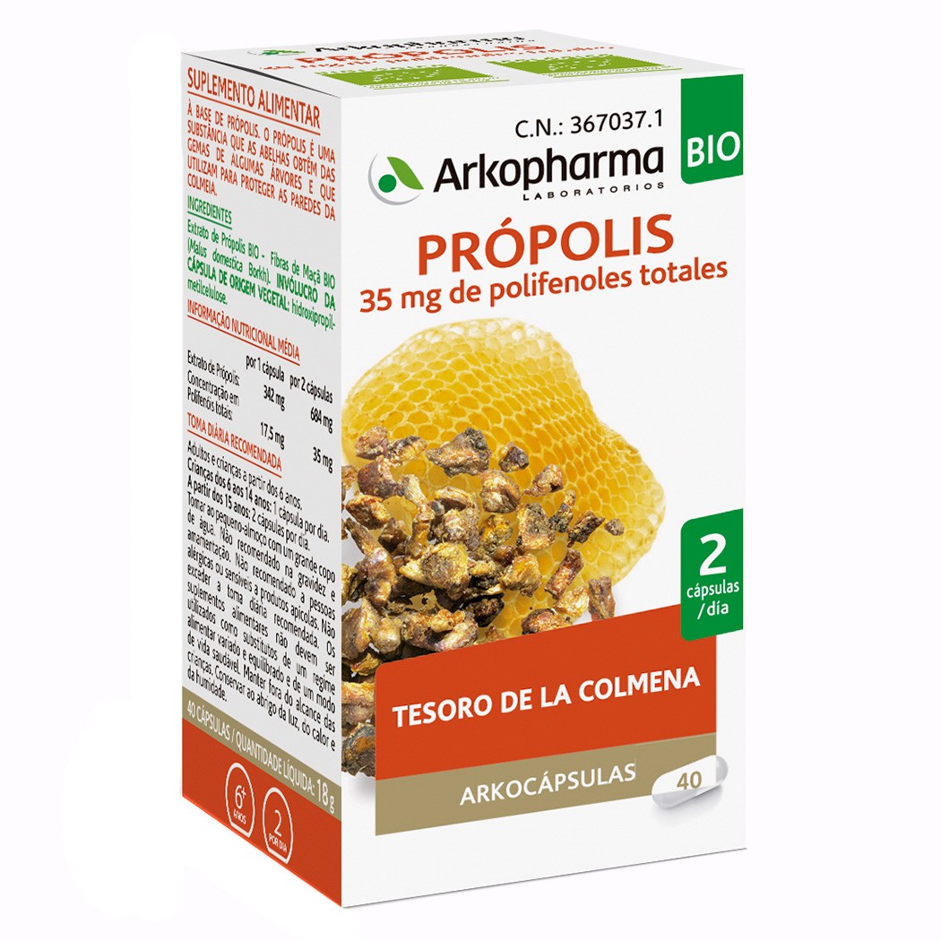 Arkopharma Arkocápsulas própolis 42 cápsulas Imagen de Arkopharma Arkocápsulas própolis 42 cápsulas