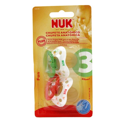 Nuk chupete de látex talla 3 2u Imagen de Nuk chupete de látex talla 3 2u