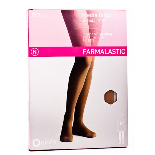 MEDIA FARMALASTIC LARGA BL CN BEIG T/RP Imagen de MEDIA FARMALASTIC LARGA BL CN BEIG T/RP