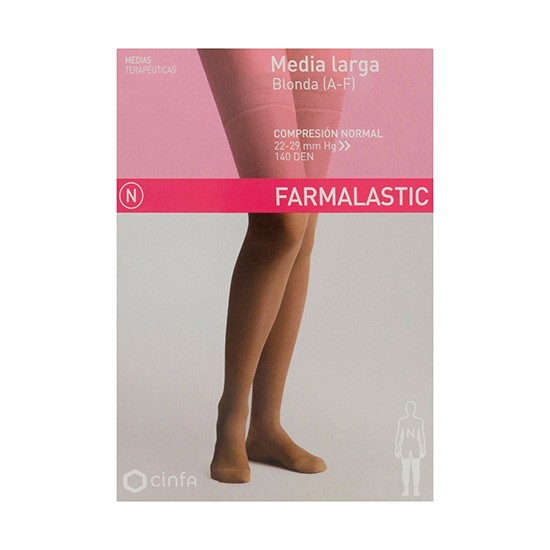 Imagen de Farmalastic Media Larga con Blonda Normal talla Reina negro