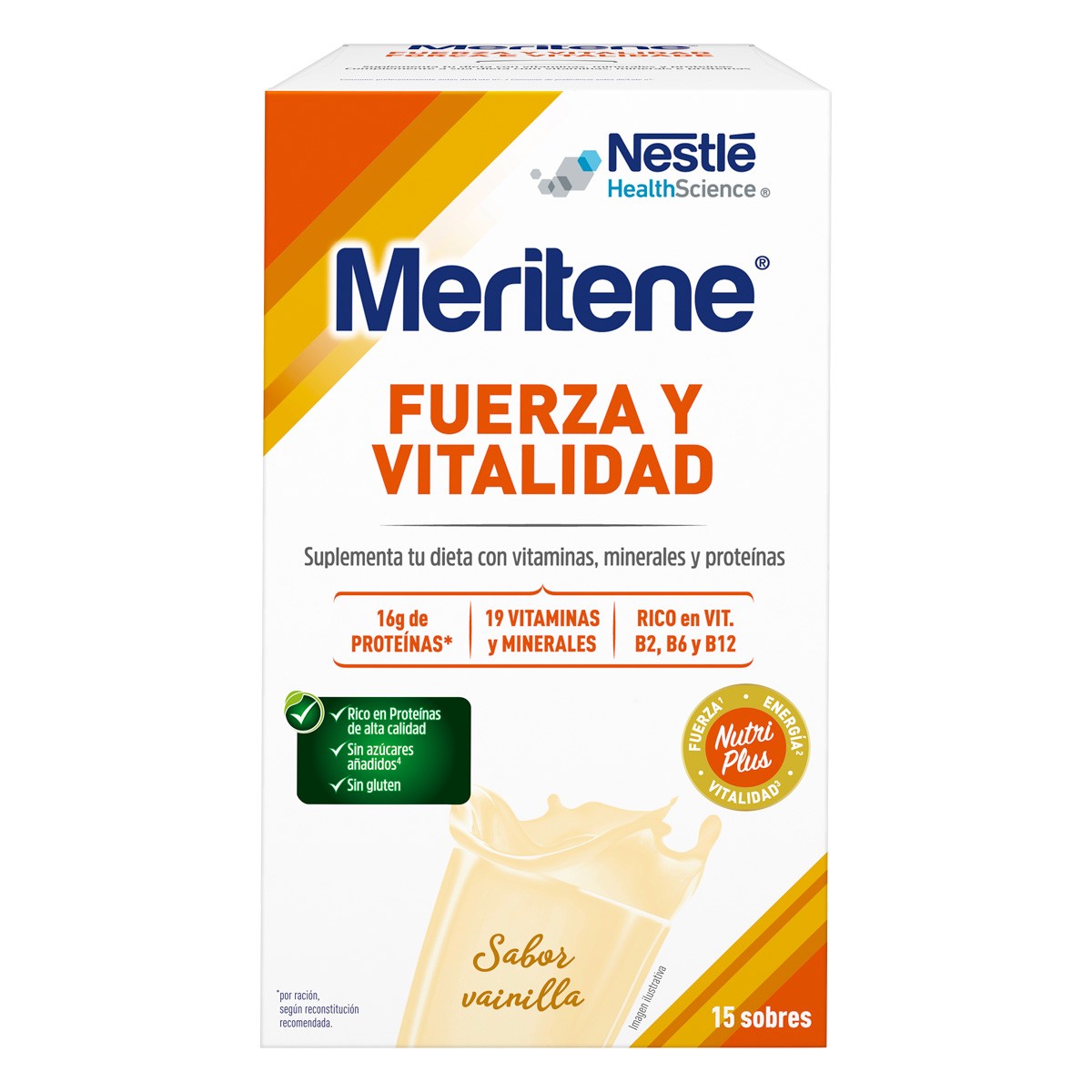 Meritene en Polvo sabor Vainilla 15 sobres de 30 gr. Imagen de Meritene en Polvo sabor Vainilla 15 sobres de 30 gr.