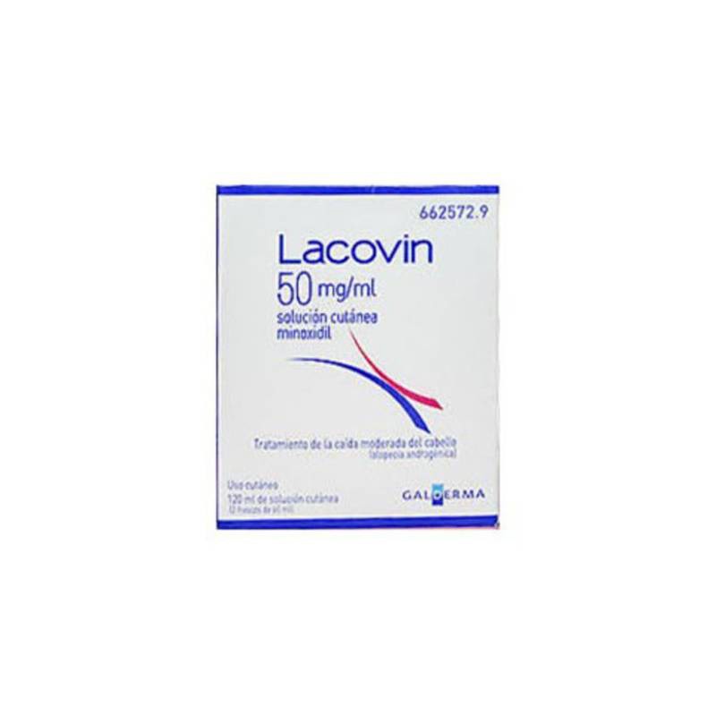 Lacovin 50 mg/ml sol. cutánea 2 frascos 60 ml Imagen de Lacovin 50 mg/ml sol. cutánea 2 frascos 60 ml