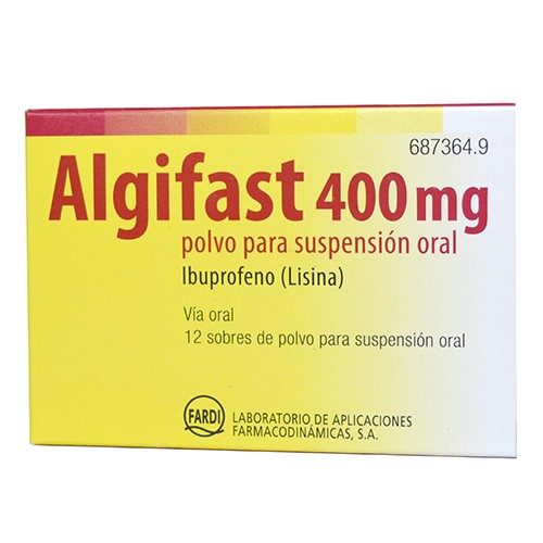 Algifast 400 mg polvo para suspensión oral 12 sobres Imagen de Algifast 400 mg polvo para suspensión oral 12 sobres