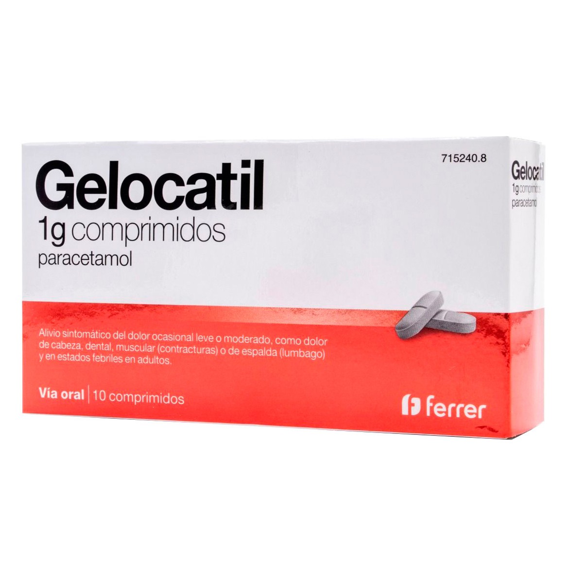 Gelocatil 1 g 10 comp. Imagen de Gelocatil 1 g 10 comp.